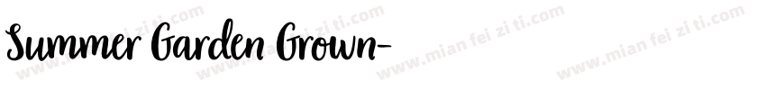 Summer Garden Grown字体转换